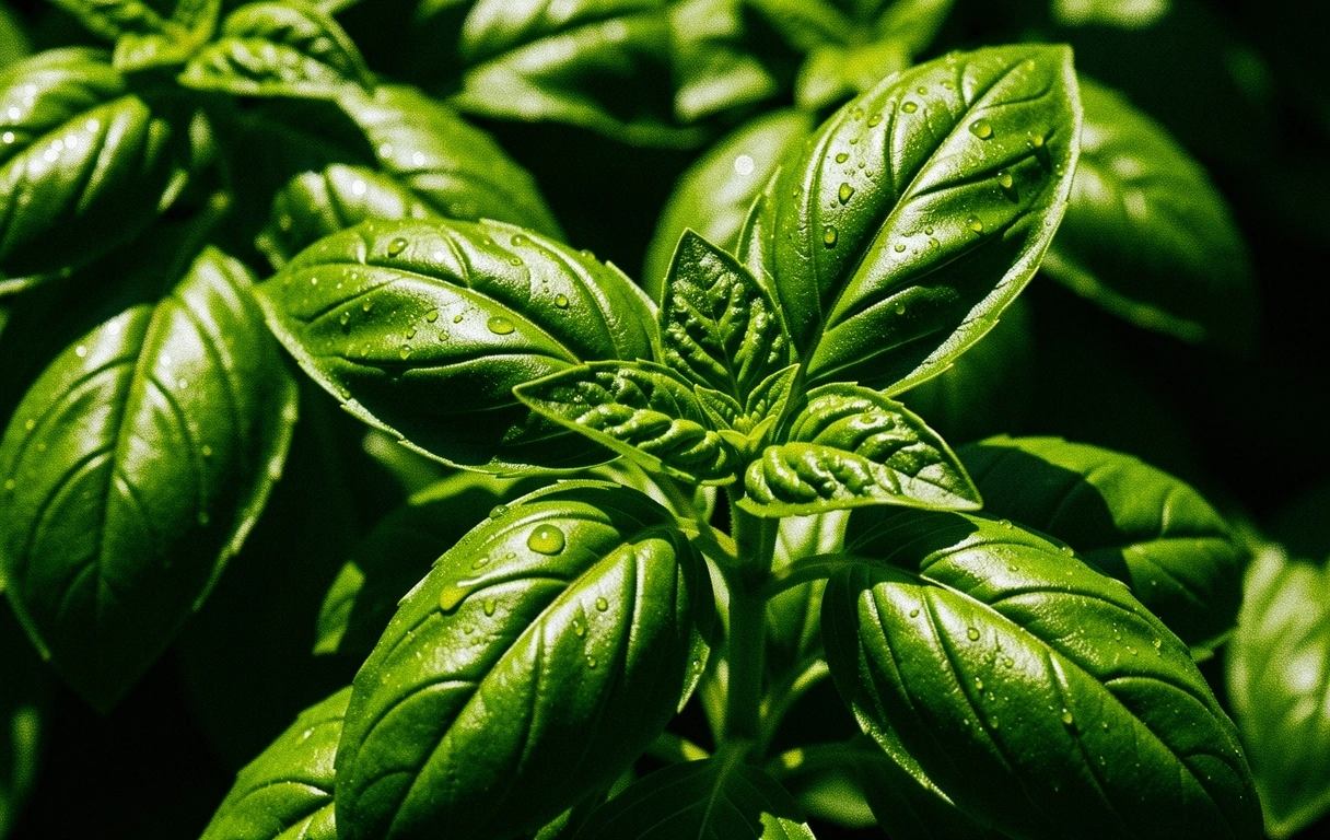 Gocce d'acqua su foglia verde